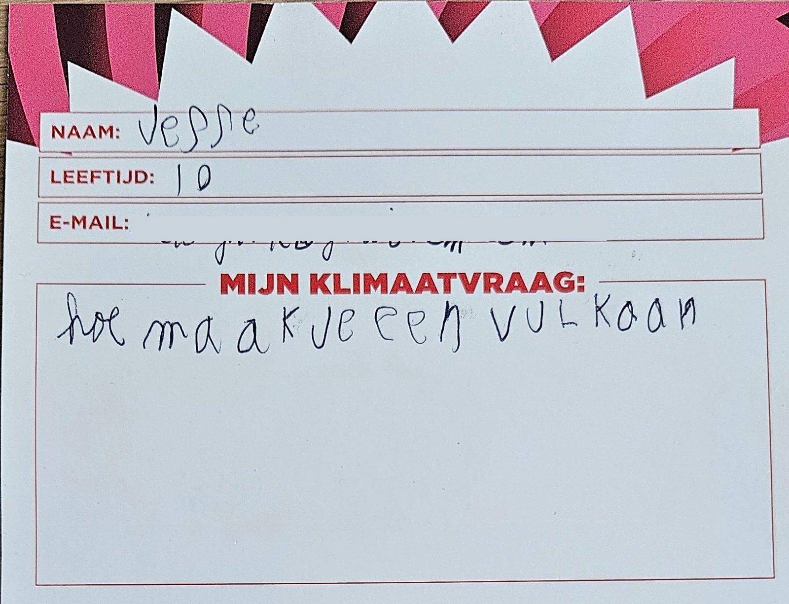 Klimaatvraag van Jeppe (10): Hoe maak je een vulkaan?